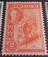 Load image into Gallery viewer, 1947-1949 KING GEORGE VI SARAWAK STAMPS &amp; STAMP HOLDER
