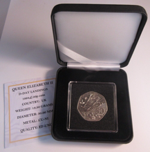 Load image into Gallery viewer, 1994 D-DAY LANDINGS EF-UNC FIFTY PENCE 50P COIN WITH CAPSULE BOX &amp; COA
