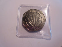 Load image into Gallery viewer, 1998 NHS 50TH ANNIVERSARY FIFTY PENCE 50P COIN IN PROTECTIVE CLEAR FLIP
