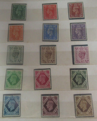 King George VI 1935 - 1937 15 Mint Never Hinged Pre-Decimal Stamps