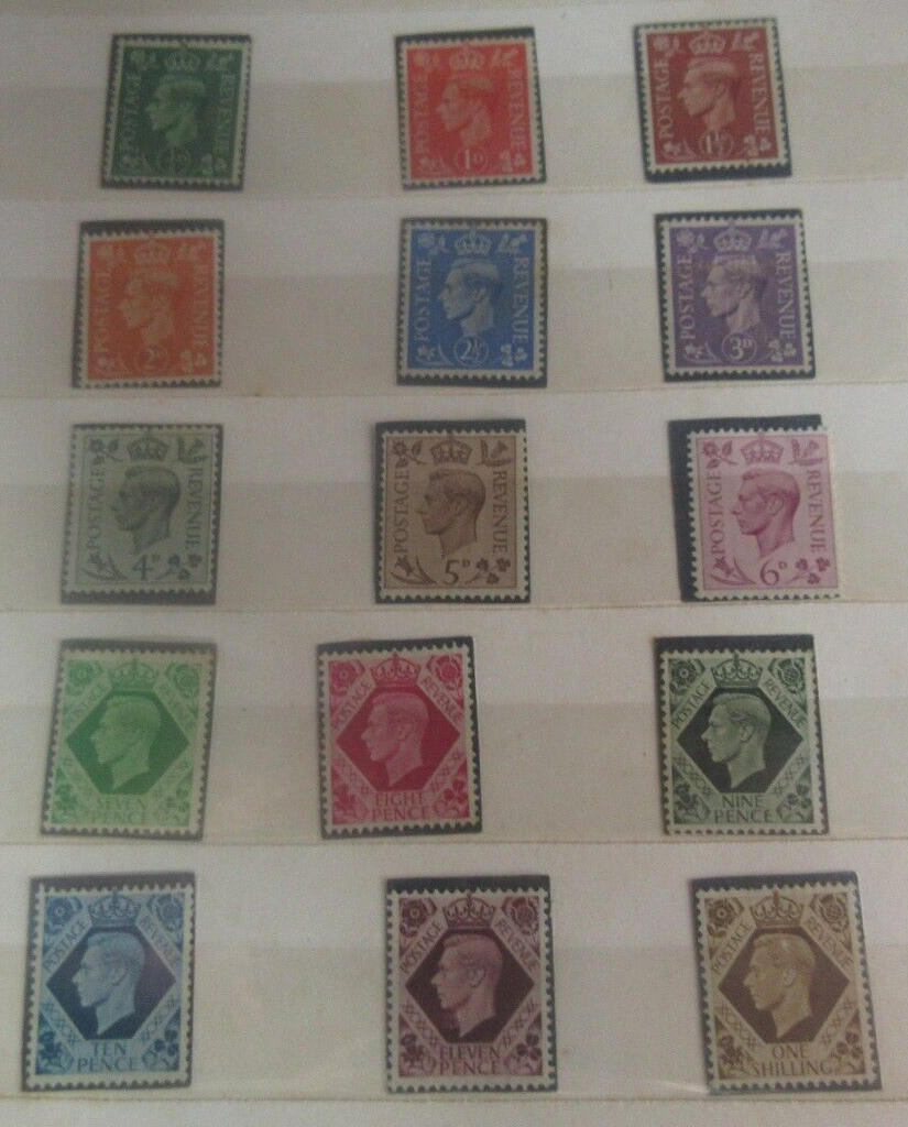 King George VI 1935 - 1937 15 Mint Never Hinged Pre-Decimal Stamps