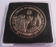 Load image into Gallery viewer, 2002 QEII CORONATION DAY WESTMINSTER ABBEY GIBRALTAR VIRENIUM PROOF LIKE £5 COIN
