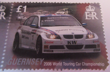Load image into Gallery viewer, WORLD TOURING CAR CHAMPIONSHIP 2005 06 &amp; 07 3 X GUERNSEY £1 ONE POUND STAMPS MNH
