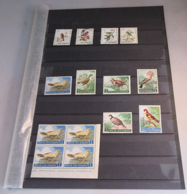 VARIOUS WORLD STAMPS SAN MARINO MNH & MH WITH STAMP HOLDER