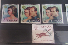 Load image into Gallery viewer, Spain 3 Pesetas - 12 Pesetas 1967 5 Stamp Set MNH
