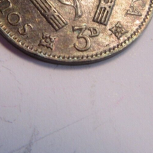 Load image into Gallery viewer, KING GEORGE VI 3d .500 SILVER THREEPENCE 1944 VF-EF IN CLEAR PROTECTIVE FLIP

