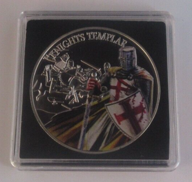 Knights Templar Crusader St George's Cross Medal In Quad Capsule