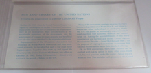 Load image into Gallery viewer, 1975 30th Anniversary of the UN First Edition United Nations Silver Proof Medal
