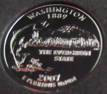 Load image into Gallery viewer, 2007 UNITED STATES MINT STATE QUARTER DOLLAR WASHINGTON 1889 PLATINUM PLATED
