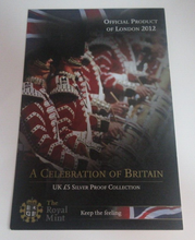 Load image into Gallery viewer, 2010 Pageantry A Celebration of Britain Silver Proof £5 Coin COA Royal Mint
