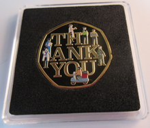 Load image into Gallery viewer, 2020 THANK YOU TO OUR KEYWORKERS SAMOA HALF DOLLAR GOLD PLATED COIN BOX &amp; COA
