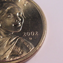 Load image into Gallery viewer, USA ONE DOLLAR LIBERTY $1 BUNC 2002 ONE DOLLAR COIN IN CLEAR FLIP
