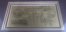 Load image into Gallery viewer, Pure Gold Banknotes £5 &amp; 10 Shillings L K O&#39;Brien Limited Edition No 988 Framed
