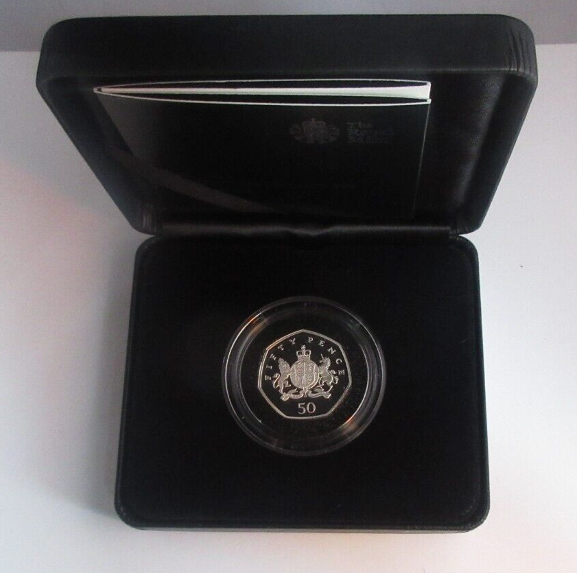 2013 Christopher Ironside Silver Proof UK Royal Mint 50p Coin Box/COA