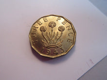 Load image into Gallery viewer, KING GEORGE VI THREE PENCE 1943 BRASS UNC COIN WITH CLEAR FLIP
