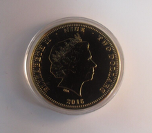 Load image into Gallery viewer, 2016 Queen Elizabeth II 90th Birthday 65mm Coloured Niue Proof $2 Coin Boxed/COA
