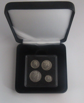 1829 Maundy Money George IV 1d - 4d 4 UK Coin Set In Quadrum Box EF - Unc