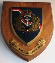 Load image into Gallery viewer, ROYAL NAVAL VOLUNTEER RESERVE WOODEN &amp; PAINTED WALL PLAQUE
