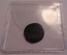 Load image into Gallery viewer, CHARLES I 1625-1649 COPPER ROSE FARTHING IN PROTECTIVE CLEAR FLIP
