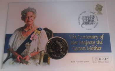 Queen Elizabeth Queen Mother Centenary UK Royal Mint 2000 £5 Coin PNC