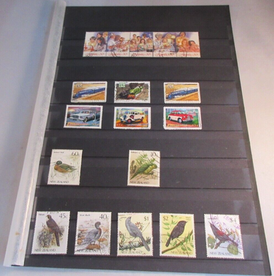 VARIOUS WORLD STAMPS AUSTRALIA & NEW ZEALAND MNH & MH WITH STAMP HOLDER
