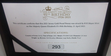 Load image into Gallery viewer, 2021 HM Queen Elizabeth II 95th Birthday 9ct Gold Proof Coin Slabbed Box/COA
