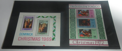 Christmas Stamps 1969/1972 Trinidad & Tobago + Dominica 5 x Stamps