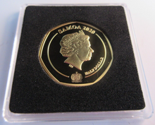 Load image into Gallery viewer, 2020 THANK YOU TO OUR KEYWORKERS SAMOA HALF DOLLAR GOLD PLATED COIN BOX &amp; COA
