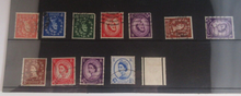 Load image into Gallery viewer, Wilding Queen Elizabeth II 5 Inverted Watermarks &amp; 5 Graphite Lines Used Stamps
