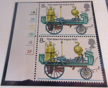 Load image into Gallery viewer, 1974 FIRE ENGINE POSTAGE STAMP PAIRS MNH 8 STAMPS WITH ALBUM PAGE
