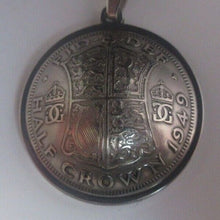 Load image into Gallery viewer, George VI &amp;QE2 Half Crown Domed Keyring UK Coin Crafts gifts Birthdays Christmas
