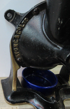 Load image into Gallery viewer, VINTAGE SPONG &amp; CO COFFEE GRINDER NUMBER 4 CIRCA 1900 IN WORKING ORDER CAST IRON
