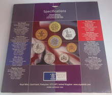 Load image into Gallery viewer, 2002 United Kingdom Coinage Year Set Brilliant Uncirculated Sealed Coin Pack
