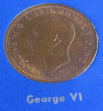 Load image into Gallery viewer, BRITAINS LOST COINAGE THE HALFPENNY UK 5 COIN SET &amp; ROYAL MINT BLUE BOOK
