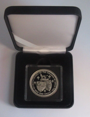1984 Quincentenary College of Arms Proof-Like Isle of Man 1 Crown Coin &Box Cc2