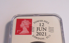 Load image into Gallery viewer, UK 2021 QEII OFFICIAL BIRTHDAY SILVER DATESTAMP ISSUE 1OZ £2 COIN BOX &amp; COA
