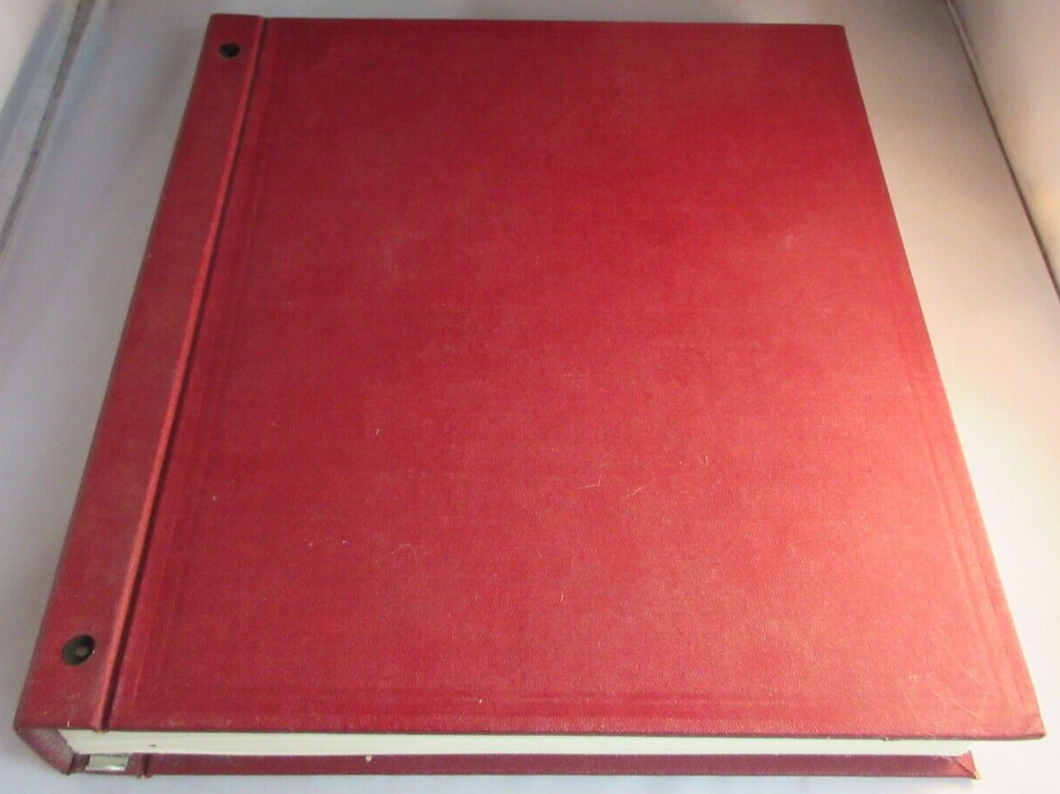 STAMP STOCK BOOK/ALBUM RED -  NO STAMPS - PLEASE SEE PHOTOGRAPHS
