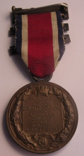 Load image into Gallery viewer, 1913-1914 THE KINGS MEDAL FOR LCC ATTENDANCE GOOD CONDUCT &amp; INDUSTRY WITH RIBBON
