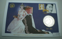 Load image into Gallery viewer, 1953-2003 HER MAJESTY THE QUEEN&#39;S CORONATION JUBILEE BUNC £5 COIN COVER PNC
