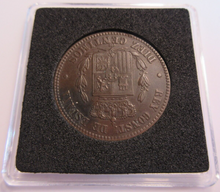 Load image into Gallery viewer, 1878 ALFONSO XII CINCO CENTIMOS COIN GEM UNC SPAIN BEAUTIFULLY BOXED
