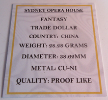 Load image into Gallery viewer, 1973-1998 SYDNEY OPERA HOUSE PROOF LIKE FANTASY TRADE DOLLAR WITH BOX &amp; COA
