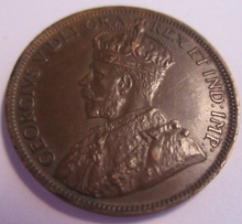 Load image into Gallery viewer, 1918 KING GEORGE V CANADA ONE CENT COIN EF+ PRESENTED IN CLEAR FLIP
