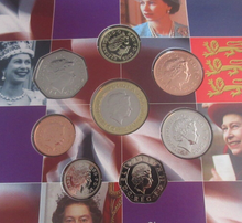 Load image into Gallery viewer, 2002 United Kingdom Coinage Year Set Brilliant Uncirculated Sealed Coin Pack
