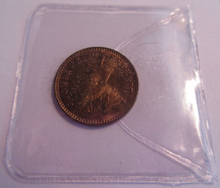 Load image into Gallery viewer, 1932 INDIA 1/12 ANNA COIN UNC WITH LUSTRE PRESENTED IN CLEAR FLIP
