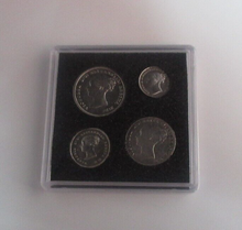 Load image into Gallery viewer, 1844 Maundy Money Queen Victoria 1d - 4d 4 UK Coin Set In Quadrum Box EF - Unc
