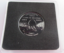 Load image into Gallery viewer, 2003 UNITED STATES MINT STATE QUARTER DOLLAR MISSOURI 1821 PLATINUM PLATED
