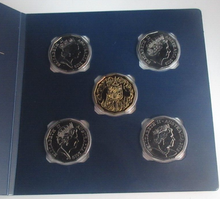 Load image into Gallery viewer, 2019 50th Anniversary Australian Dodecahedron BUnc 50 Cent 5 Coins Pack
