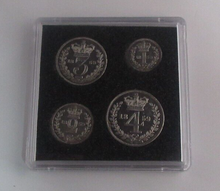 Load image into Gallery viewer, 1859 Maundy Money Queen Victoria 1d - 4d 4 UK Coin Set In Quadrum Box EF - Unc
