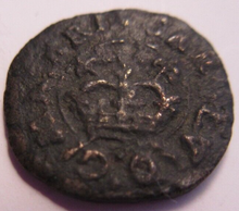 Load image into Gallery viewer, CHARLES I 1625-1649 COPPER ROSE FARTHING IN PROTECTIVE CLEAR FLIP
