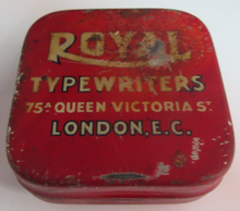 Load image into Gallery viewer, ROYAL TYPEWRITER RIBBON VINTAGE TIN
